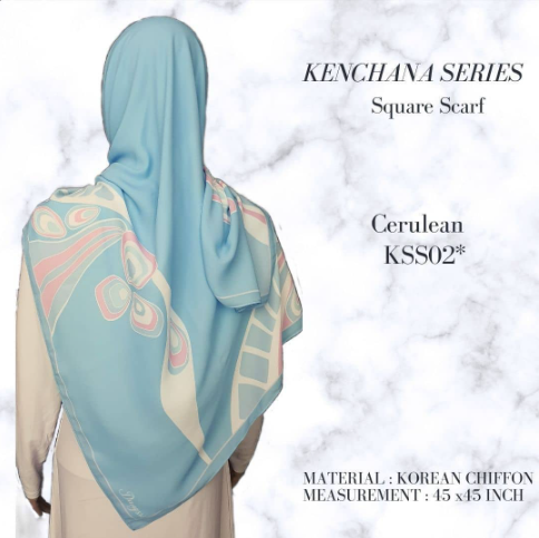 Cerulean Square Scarf
