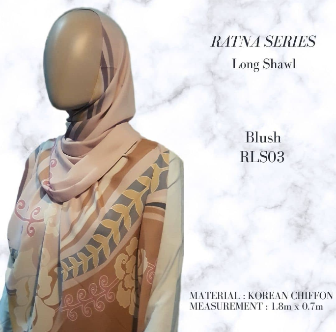 Blush Long Shawl