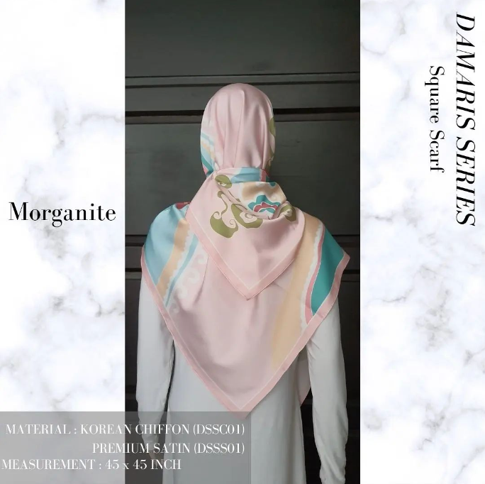 Morganite Square Scarf