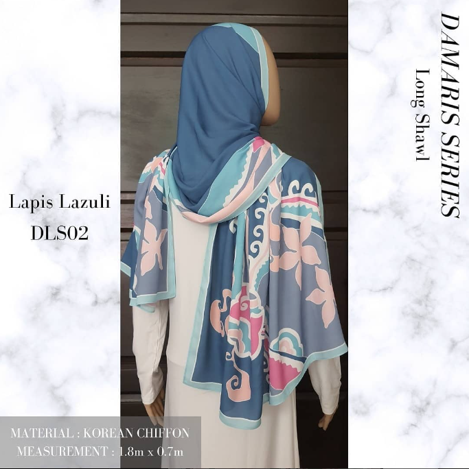 Lapis Lazuli Long Shawl