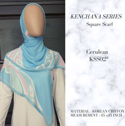 Cerulean Square Scarf