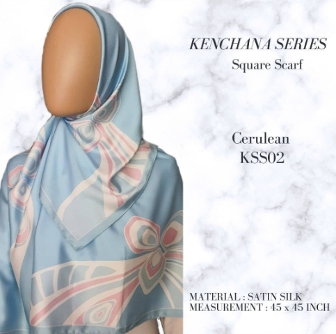 Cerulean Square Scarf