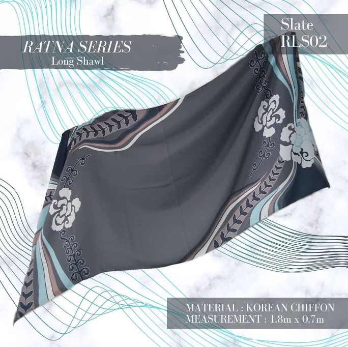 Slate Long Shawl