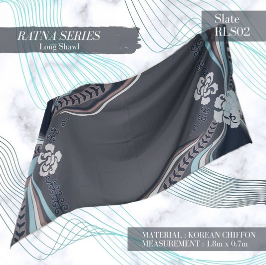 Slate Long Shawl