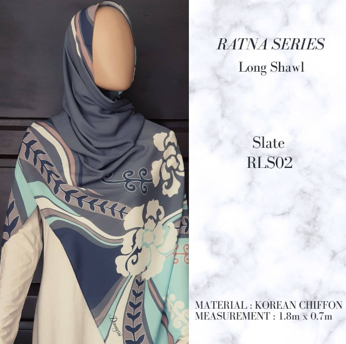 Slate Long Shawl