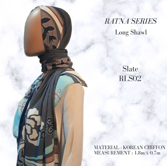 Slate Long Shawl