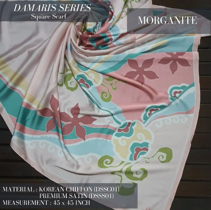 Morganite Square Scarf