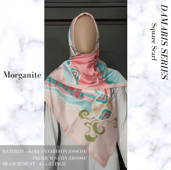 Morganite Square Scarf