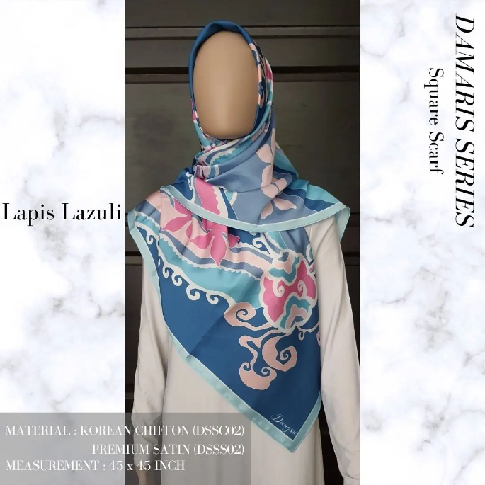 Lapis Lazuli Square Scarf