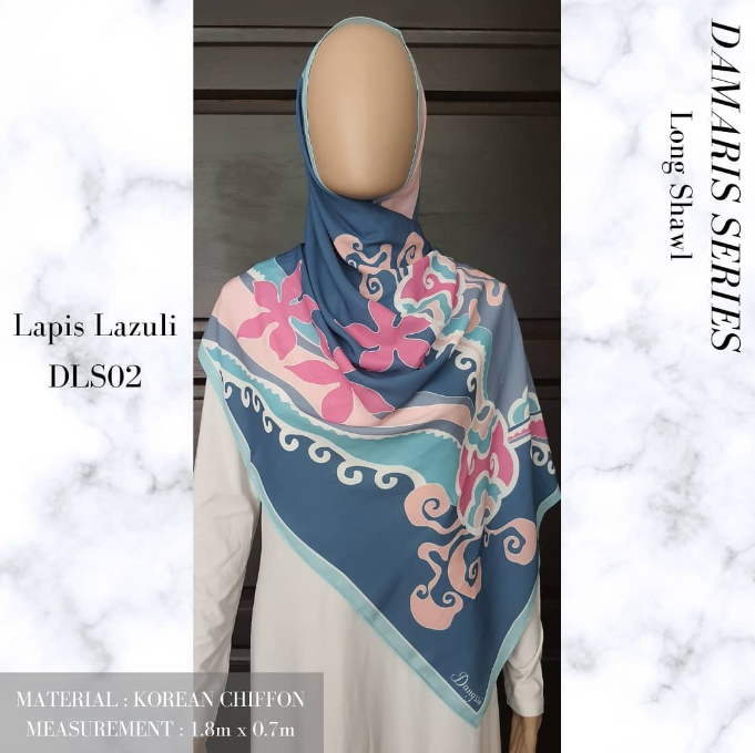 Lapis Lazuli Long Shawl
