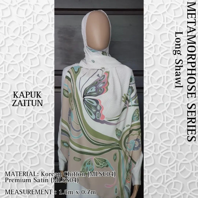 Kapuk Zaitun Long Shawl