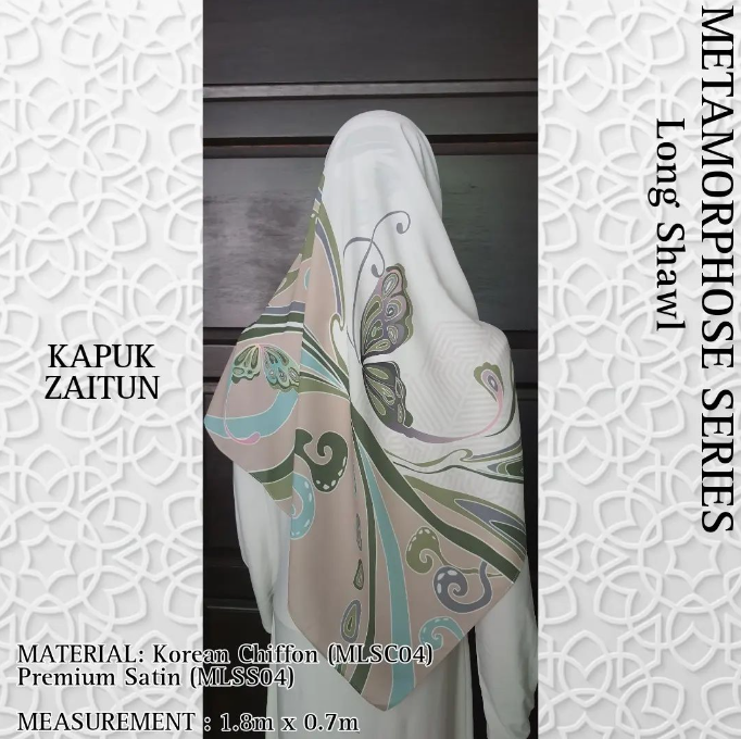 Kapuk Zaitun Long Shawl